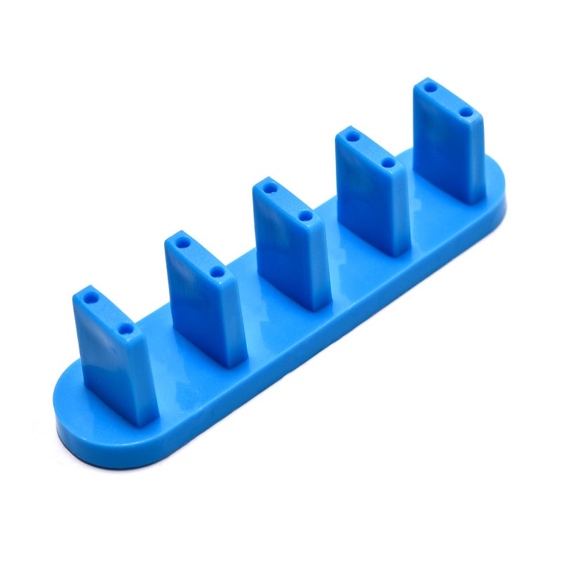 Rolabling 3 pcs False Nail Art Tips Practice Display Stand Tool with 10 pcs False Nail Tips for Gel Nail Polish DIY Nail Training Tools (Blue) - Image 4